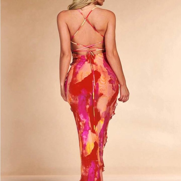 Sunset Ruffled Dress - Picture 2 of 6